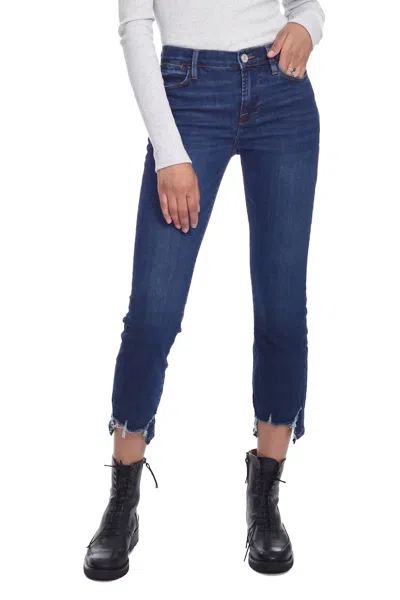 Frame Le High Straight Jeans In Roswell Chew In Blue