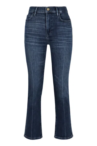 Frame Le High Straight Jeans In Navy