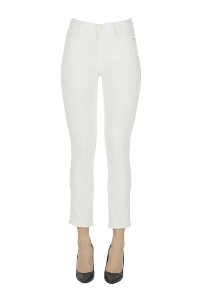 Frame Le High Straight Jeans In White