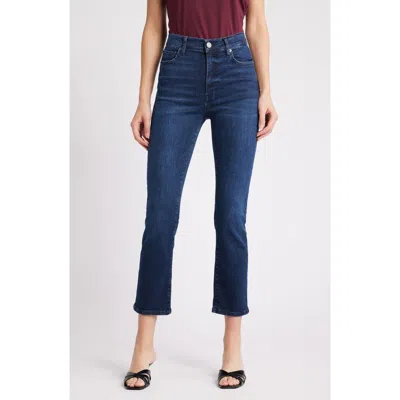 Frame Le Jane Faded High-rise Straight-leg Jeans In Dark Denim