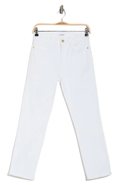 Frame Le High Straight Leg Jeans In Blanc