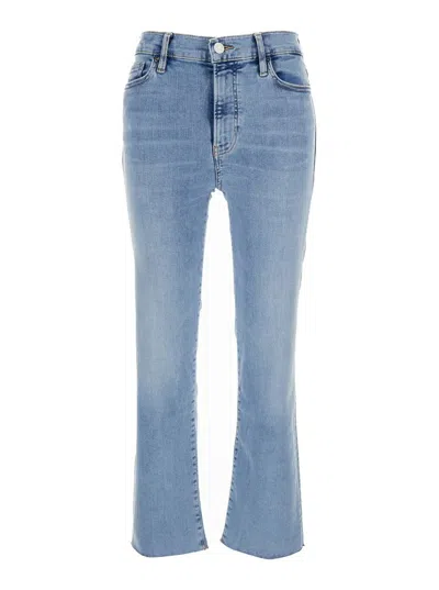 Frame Le High Straight Leg Jeans In Blue