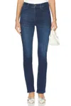 Frame Le High Straight Leg Jeans In Calvin In Blue
