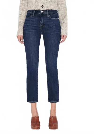 Frame Le High Straight Leg Jeans In Skywalk In Blue
