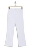 Frame Le High Straight Leg Raw Edge Jeans In White