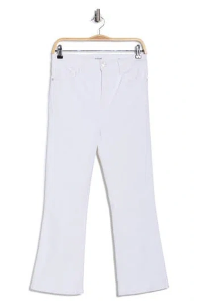 Frame Le High Straight Leg Raw Edge Jeans In White