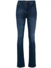 Frame Le High Straight Long Clothing In Blue