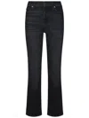 Frame Le High Straight Long Jeans In Black