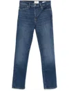 Frame Le High Straight Long Jeans In Blau