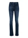 Frame Le Super High Straight Slit Jeans Murphy In Blue