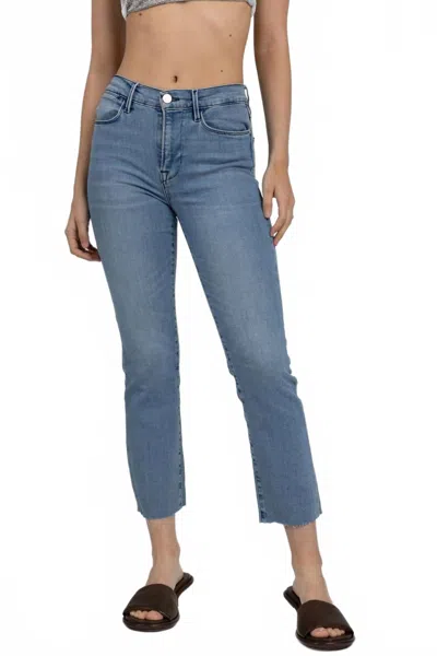 Frame Le High Straight Raw After Jean In Yorba In Multi