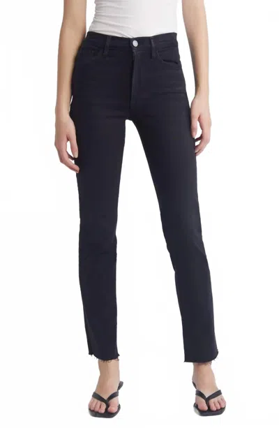 Frame Le High Straight Raw After Jeans In Blackthorn In Multi