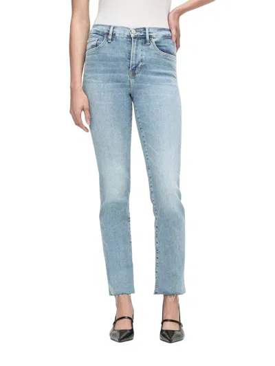 Frame Le High Straight Raw After Jeans In Colorado In Multi