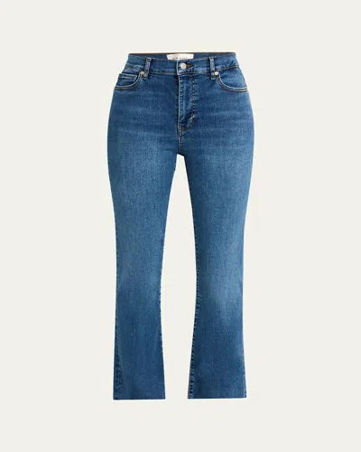 Frame Le High Straight Raw Fray Jeans In Mermaid