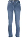 Frame Le High Straight Released In Blue