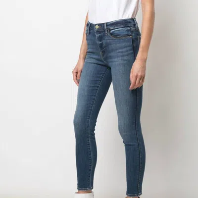 Frame Le High Tux Stripe Jeans In Blue