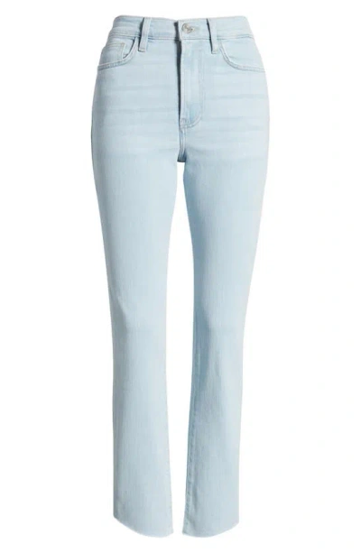 Frame Le High Waist Cascade Hem Ankle Straight Leg Jeans In Clarity