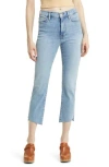 Frame Le High Waist Cascade Hem Ankle Straight Leg Jeans In Colorado