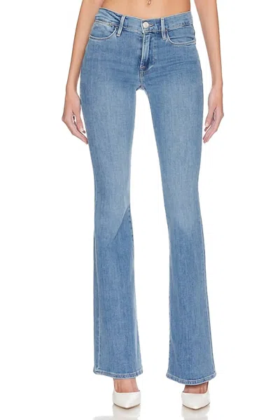 Frame Le High Waist Flare Jean In Jonah In Blue