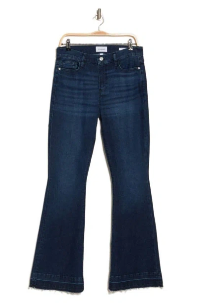 Frame Le High Waist Flare Jeans In Stormy Indigo