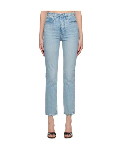 Frame Le High'n' Skinny Straight Jeans In Gray