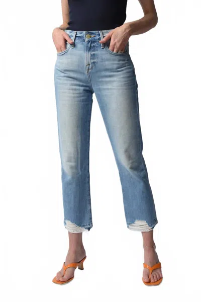 Frame Le Hollywood Crop Released Hem Jeans In Fullerton In Blue