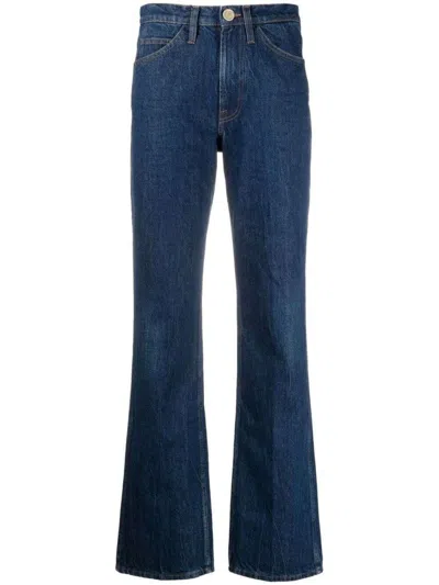 Frame Le Italien Straight Denim Jeans In Blue