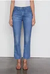 FRAME LE ITALIEN STRAIGHT LEG JEANS IN PURE BLUE