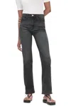 Frame The Arrow High Waist Straight Leg Jeans In Black
