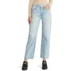 Frame Le Jane Ankle Wide Leg Jeans In Calm Waters