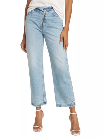 Frame Le Jane Crop Angled Jean In Rhode In Multi