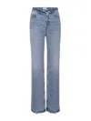 Frame Le Jane Crop Angled Zipper Jeans In Rhode In Multi