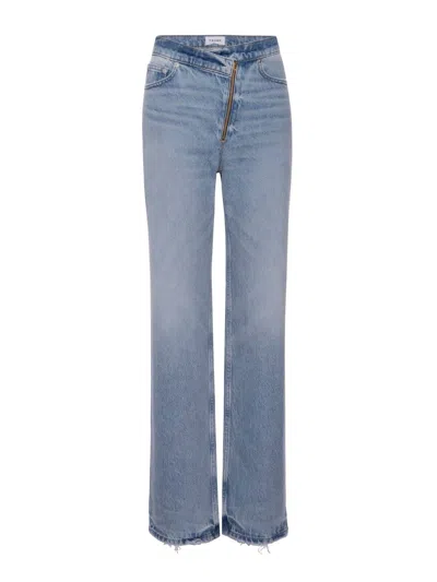 Frame Le Jane Crop Angled Zipper Jeans In Rhode In Multi