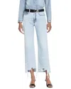 Frame Le Jane Crop Bite Hem Jeans In Indigo In Multi