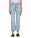 Frame Jane High-waist Cropped Jeans In Blue