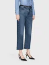 Frame Le Jane Crop Denim Jeans In Caramia In Multi