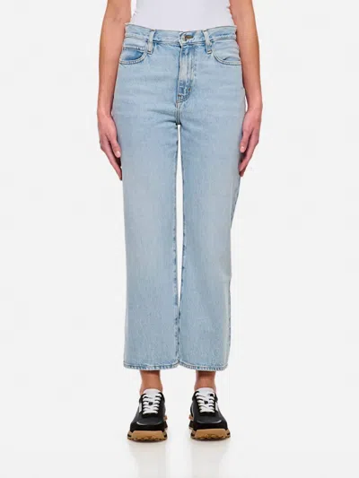 Frame Le Jane Crop High Rise Straight Jeans In Willamette In Blue