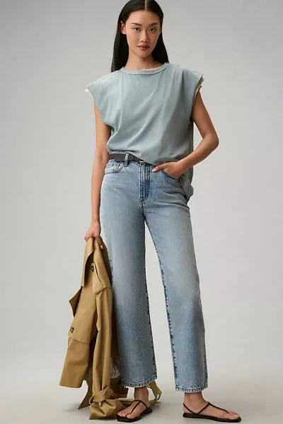 Frame Le Jane Crop High-rise Straight-leg Jeans In Blue