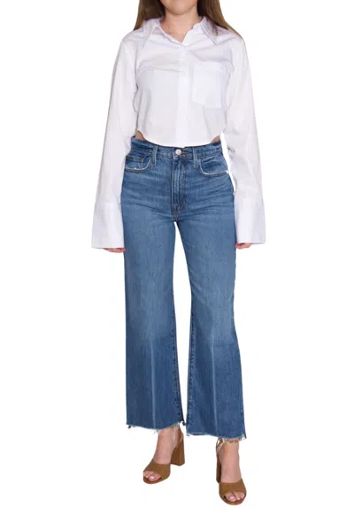 Frame Le Jane Crop Jean In Mariner Clean In Blue