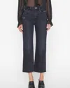 FRAME LE JANE CROP JEANS IN INKWELL RIPS