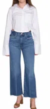 Frame Le Jane Crop Step Jeans In Mariner Clean In Multi
