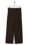 Frame Le Jane Crop Stretch Cotton Pants In Brown