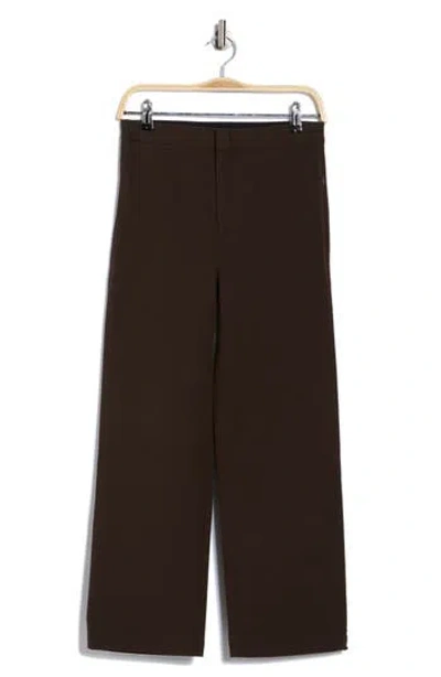 Frame Le Jane Crop Stretch Cotton Pants In Brown