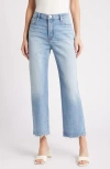 Frame Le Crop Mini Boot Step Fray In Colorado In Eve