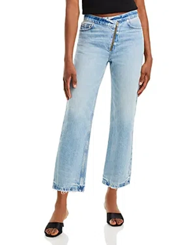 Frame Le Jane High Rise Angled Waist Ankle Jeans In Rhode