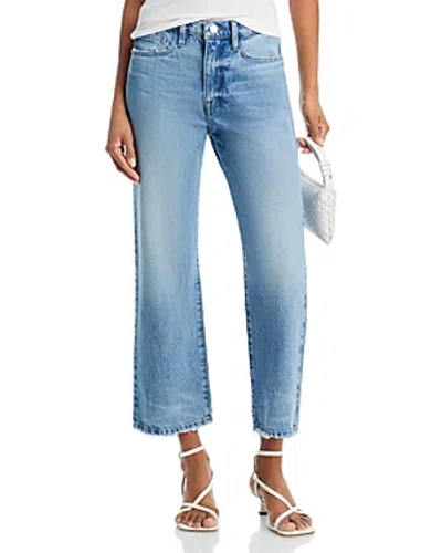 Frame Le Jane High Rise Ankle Wide Leg Jeans In Rhode Grind In Laurence