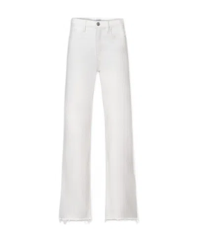 Frame Le Jane High-rise Wide-leg Jeans In White