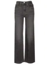 Frame Le Crop Mini Boot Raw Fray Jeans In Black