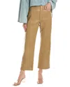 Frame Le Jane Light Camel Leather Crop Jean In Brown