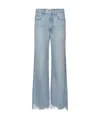Frame Le Jane Raw-cut Hem Wide-leg Jeans In Gray